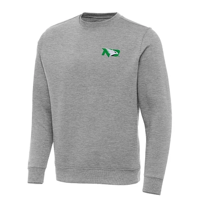 Men's Antigua Heather Gray North Dakota Big & Tall Victory Pullover Sweatshirt