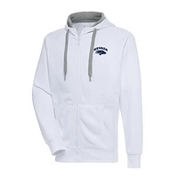 Men's Antigua White Nevada Wolf Pack Big & Tall Victory Full-Zip Hoodie Jacket