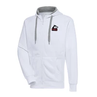 Men's Antigua White Northern Illinois Huskies Big & Tall Victory Full-Zip Hoodie Jacket