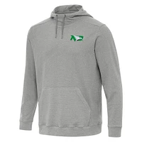 Men's Antigua Heather Gray North Dakota Cloud Pullover Hoodie