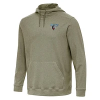 Men's Antigua Heather Olive Maine Black Bears Cloud Pullover Hoodie