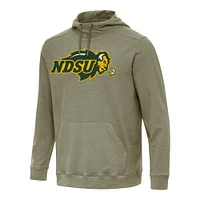 Men's Antigua Heather Olive NDSU Bison Cloud Pullover Hoodie