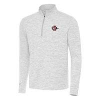 Men's Antigua Gray San Diego State Aztecs Cause Quarter-Zip Top