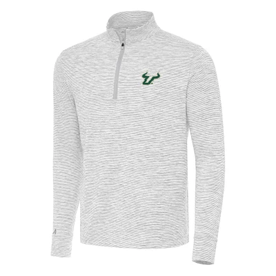 Men's Antigua Gray South Florida Bulls Cause Quarter-Zip Top