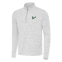 Men's Antigua Gray South Florida Bulls Cause Quarter-Zip Top