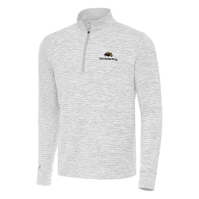 Men's Antigua Gray Southern Miss Golden Eagles Cause Quarter-Zip Top