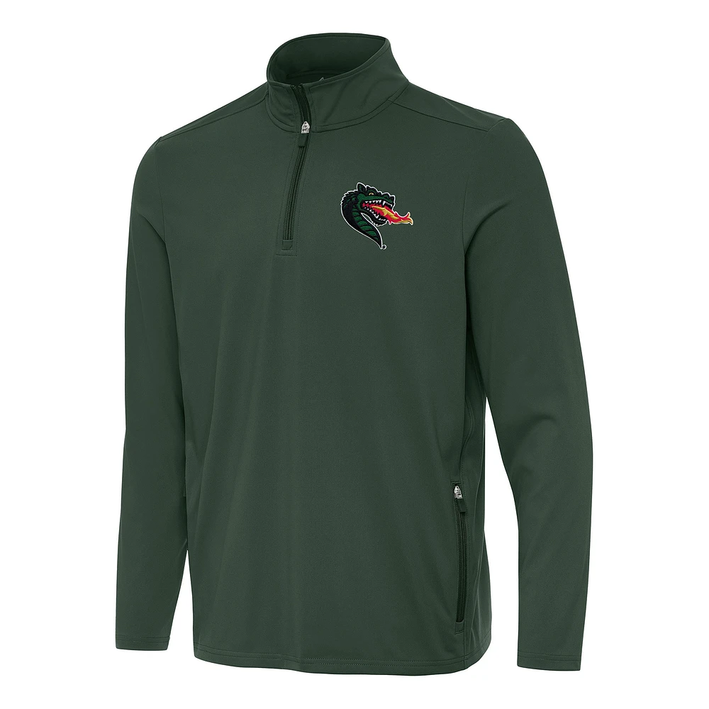 Men's Antigua Green UAB Blazers Perilous Quarter-Zip Sweatshirt