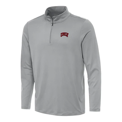 Men's Antigua Gray UNLV Rebels Reprocess Quarter-Zip Top