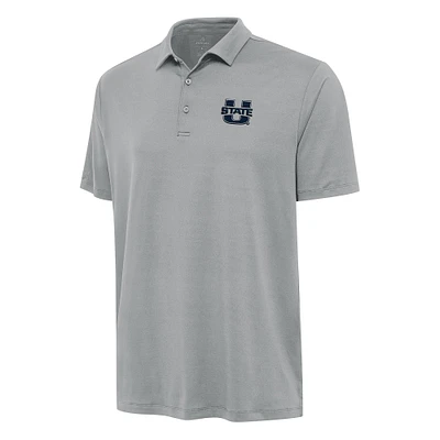 Men's Antigua Gray Utah State Aggies Reprocess Polo