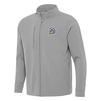Men's Antigua Gray San Jose State Spartans Regard Full-Zip Jacket