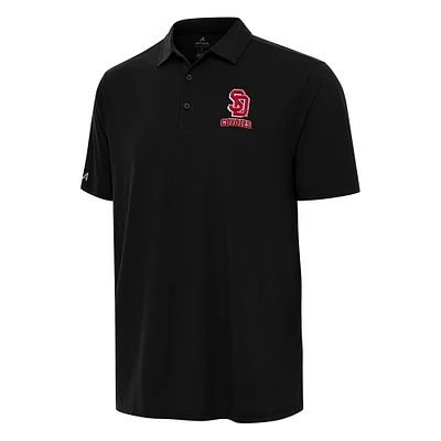 Men's Antigua Black South Dakota Coyotes Era Polo