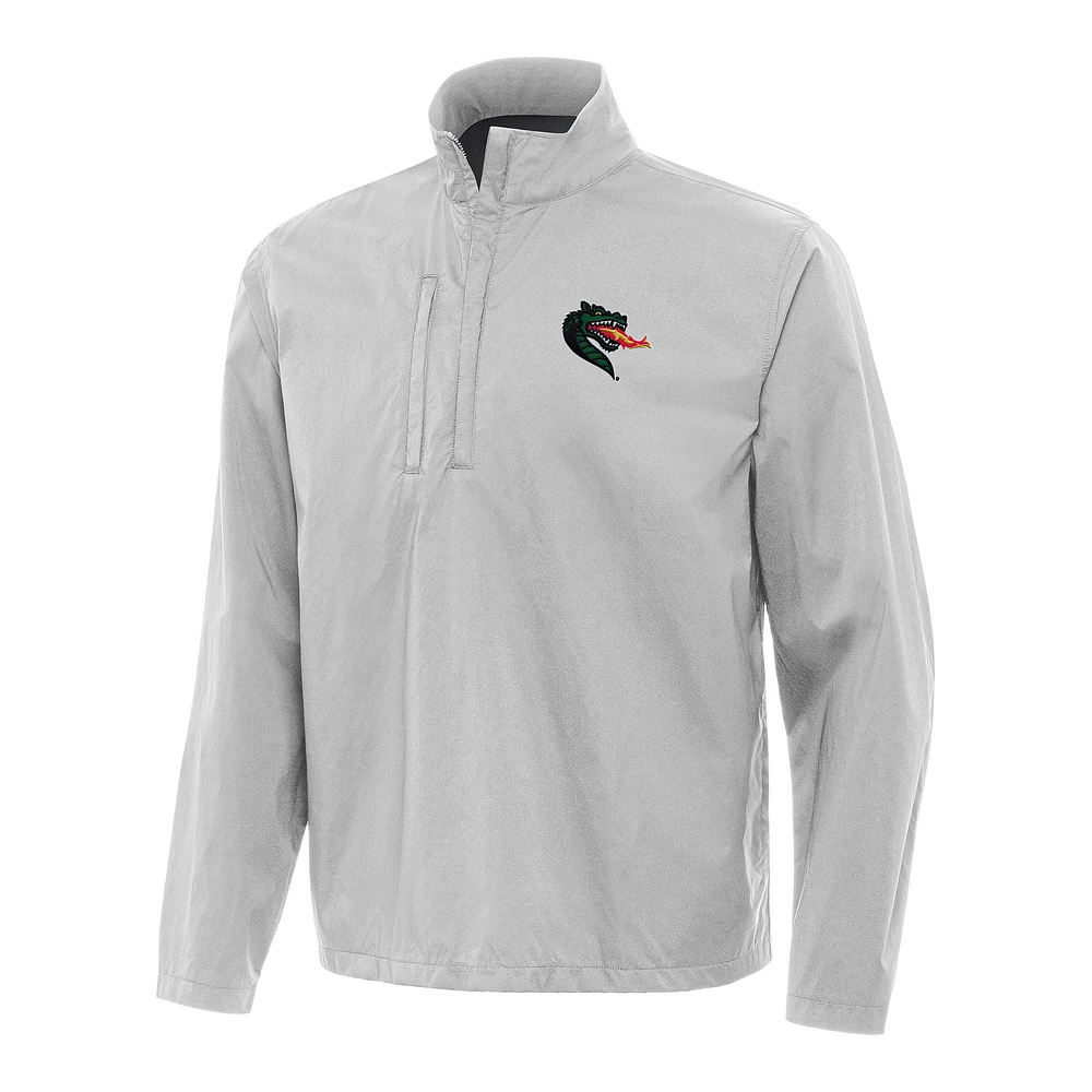 Men's Antigua Gray UAB Blazers Brisk Quarter-Zip Jacket