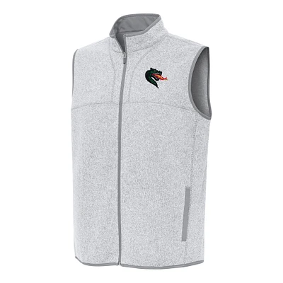 Men's Antigua Heather Gray UAB Blazers Fortune Full-Zip Vest