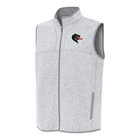 Men's Antigua Heather Gray UAB Blazers Fortune Full-Zip Vest