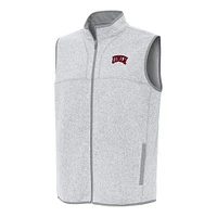 Men's Antigua Heather UNLV Rebels Fortune Full-Zip Vest