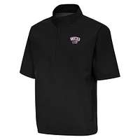 Men's Antigua  Black Western Carolina Catamounts Brisk Quarter-Zip Windbreaker
