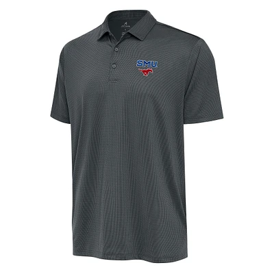 Men's Antigua Charcoal SMU Mustangs Ellipse Polo