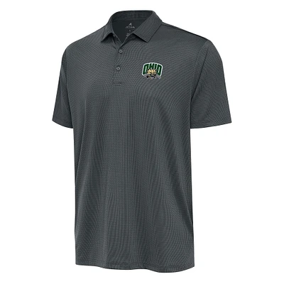 Men's Antigua Charcoal Ohio Bobcats Ellipse Polo