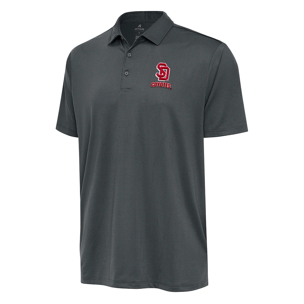 Men's Antigua Charcoal South Dakota Coyotes Ellipse Polo