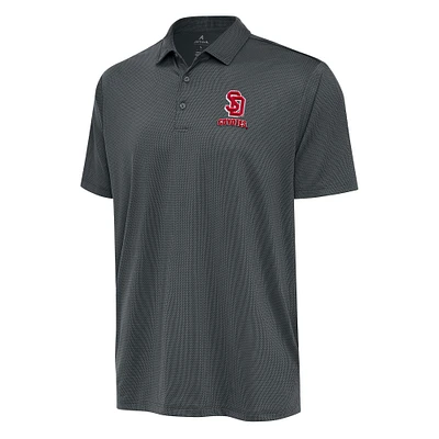 Men's Antigua Charcoal South Dakota Coyotes Ellipse Polo