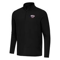 Men's Antigua Black Western Carolina Catamounts Intent Quarter-Zip Top