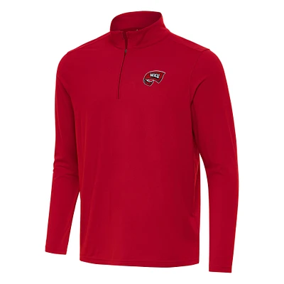 Men's Antigua Red Western Kentucky Hilltoppers Intent Quarter-Zip Top