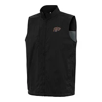 Men's Antigua  Black UTEP Miners Brisk Full-Zip Vest