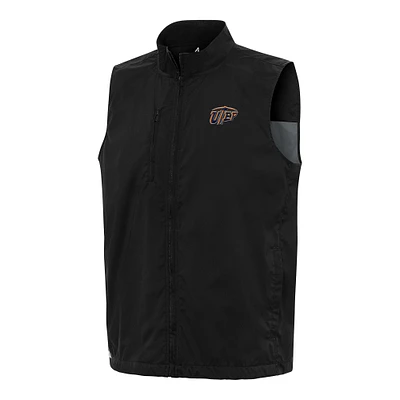 Men's Antigua  Black UTEP Miners Brisk Full-Zip Vest
