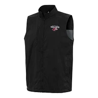 Men's Antigua  Black Southern Illinois Salukis Brisk Full-Zip Vest
