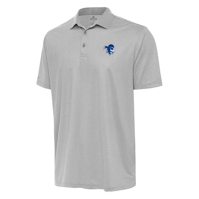 Men's Antigua Gray/White Seton Hall Pirates Rings Polo