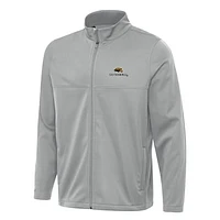 Men's Antigua Gray Southern Miss Golden Eagles Links 2 Full-Zip Golf Jacket