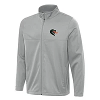 Men's Antigua Gray UAB Blazers Links 2 Full-Zip Golf Jacket