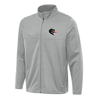 Men's Antigua Gray UAB Blazers Links 2 Full-Zip Golf Jacket