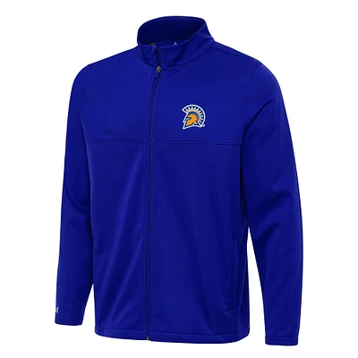 Men's Antigua Royal San Jose State Spartans Links 2 Full-Zip Golf Jacket