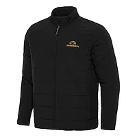 Men's Antigua Black Southern Miss Golden Eagles Swelter Full-Zip Puffer Jacket