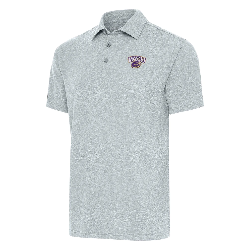 Men's Antigua Heather Gray Western Carolina Catamounts Big & Tall Par 3 Polo