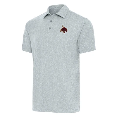 Men's Antigua  Heather Gray Texas State Bobcats Big & Tall Par 3 Polo