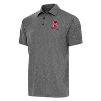 Men's Antigua  Heather Black South Dakota Coyotes Big & Tall Par 3 Polo