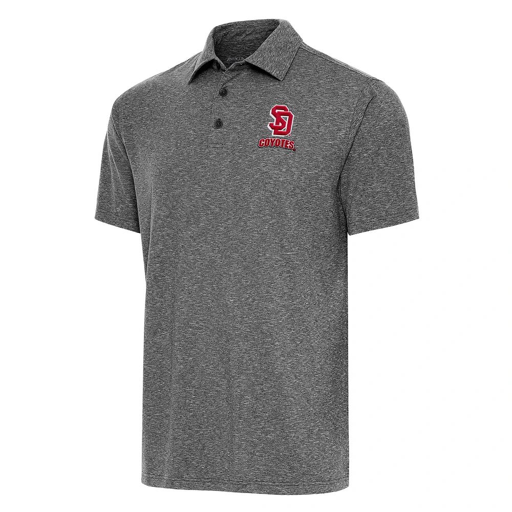Men's Antigua Heather Black South Dakota Coyotes Big & Tall Par 3 Polo