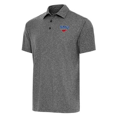 Men's Antigua Heather SMU Mustangs Big & Tall Par 3 Polo