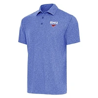 Men's Antigua Heather Royal SMU Mustangs Big & Tall Par 3 Polo