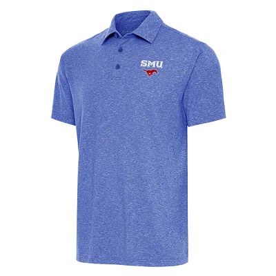 Men's Antigua Heather Royal SMU Mustangs Big & Tall Par 3 Polo