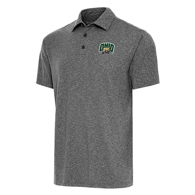 Men's Antigua Heather Ohio Bobcats Big & Tall Par 3 Polo