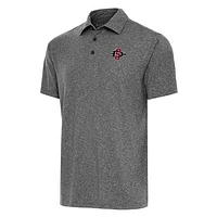 Men's Antigua  Heather Black San Diego State Aztecs Big & Tall Par 3 Polo