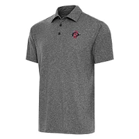 Men's Antigua  Heather Black San Diego State Aztecs Big & Tall Par 3 Polo