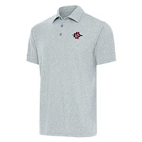Men's Antigua  Heather Gray San Diego State Aztecs Big & Tall Par 3 Polo