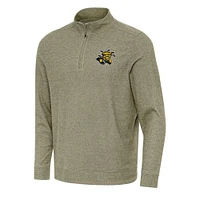 Men's Antigua Olive Wichita State Shockers Subtle Quarter-Zip Sweatshirt
