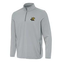 Men's Antigua  Gray Wichita State Shockers Perilous Quarter-Zip Sweatshirt