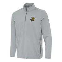 Men's Antigua  Gray Wichita State Shockers Perilous Quarter-Zip Sweatshirt