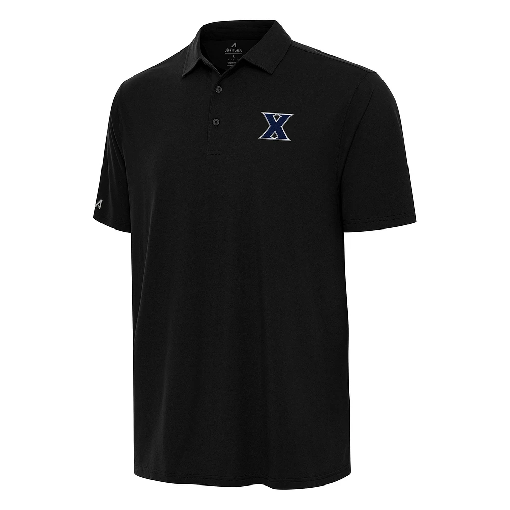 Men's Antigua Black Xavier Musketeers Era Polo